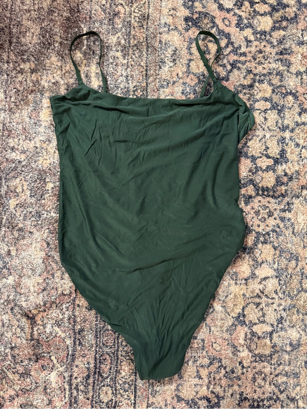 aerie Forest Green Spaghetti-Strap Bodysuit